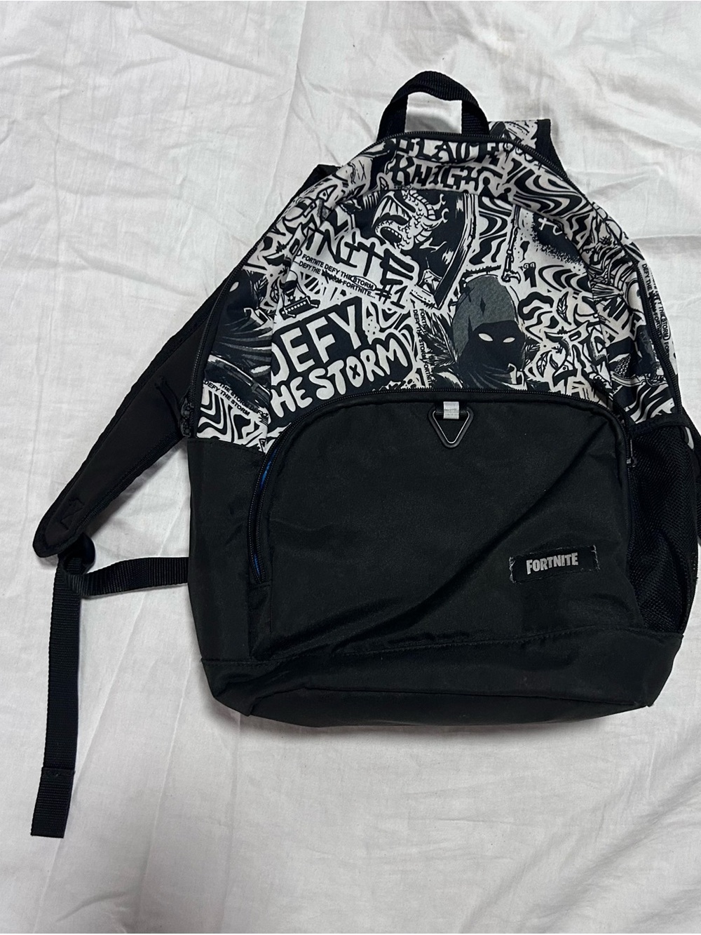 Fortnite Llama Graphic Print Black & White Backpack